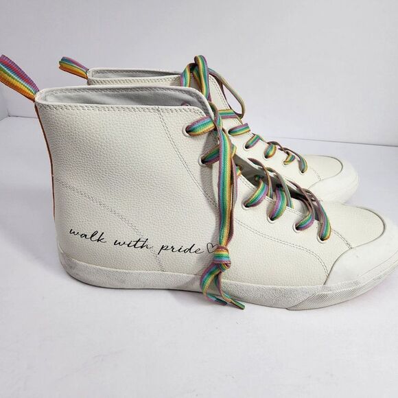 Dolce Vita X Trevor Project "Walk with Pride" High Tops, Women's 14/Men's 12 - Picture 4 of 8